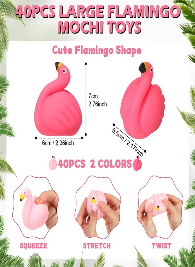 Sratte 40 Pcs Flamingo Party Favors Flamingo Stress Balls Relaxable Stress Relief Toys for Girls Boys Summer Beach Tropical Pool Party Birthday Favors School Carnival Gifts - Image 2