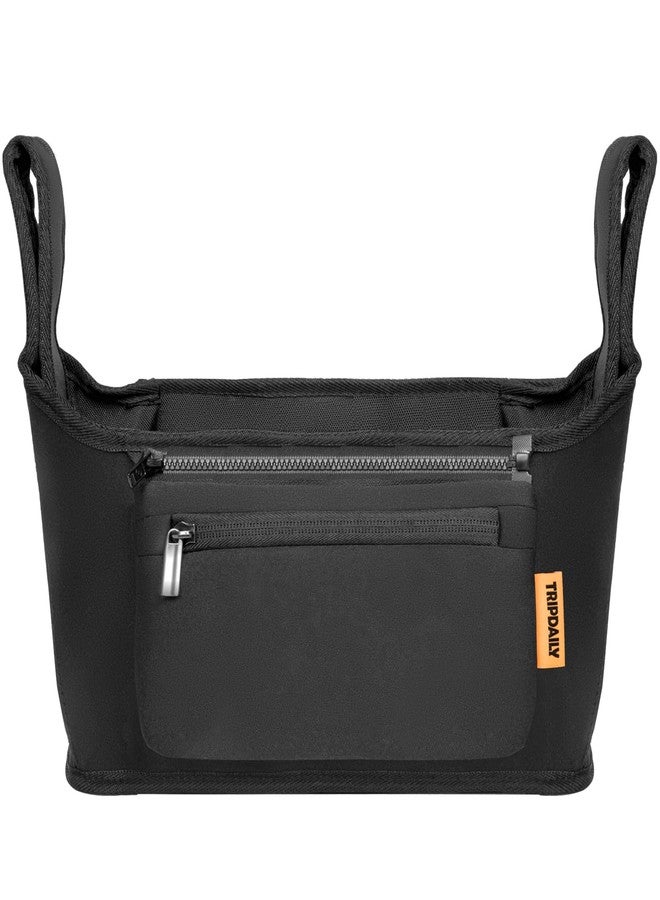 TRIPDAILY Stroller Organizer, Non Slip Straps Stroller With Insulated Cup Holder Fits for UPPABABY, Detachable Bag for Phone, Stroller Organizer Bag Compatible with Various Brands of Stroller - Image 1