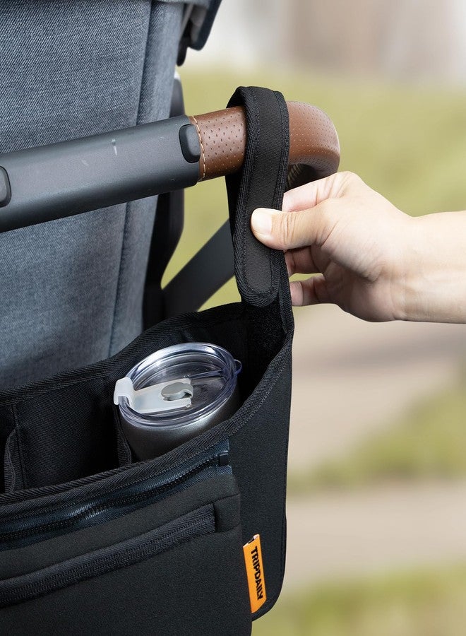TRIPDAILY Stroller Organizer, Non Slip Straps Stroller With Insulated Cup Holder Fits for UPPABABY, Detachable Bag for Phone, Stroller Organizer Bag Compatible with Various Brands of Stroller - Image 3