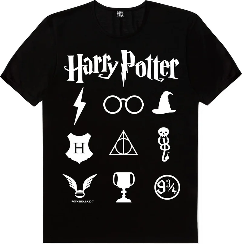 Rock&Roll HP Symbols Black Short Sleeve Women's T-Shirt