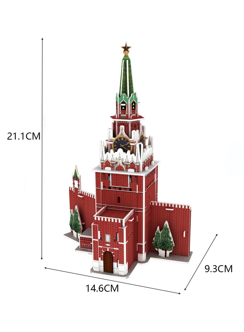 World Famous Building Puzzle Russian Red Tower Children's Toy - Image 2