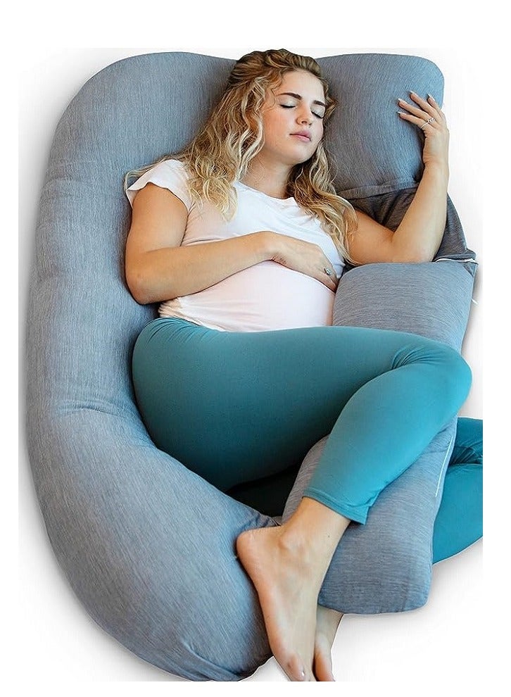 PharMeDoc Pharmedoc U Shape Full Body Pillow - Dark Grey Cooling Cover