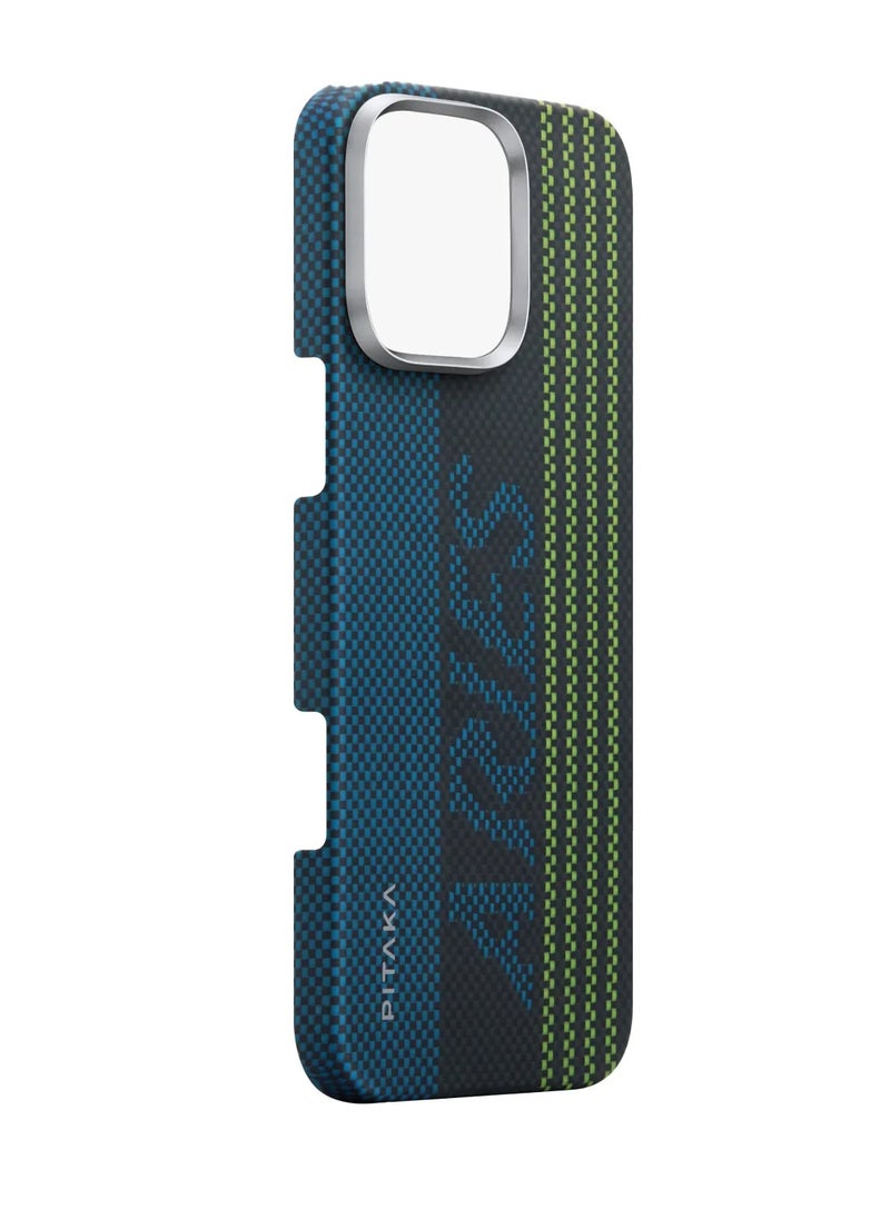 PITAKA iPhone 16 Pro Max MagSafe Case Aries Tactile Woven Cover / Wireless Charging-Friendly / Lightweight and Slim Back Cover - Credit card  - Image 2
