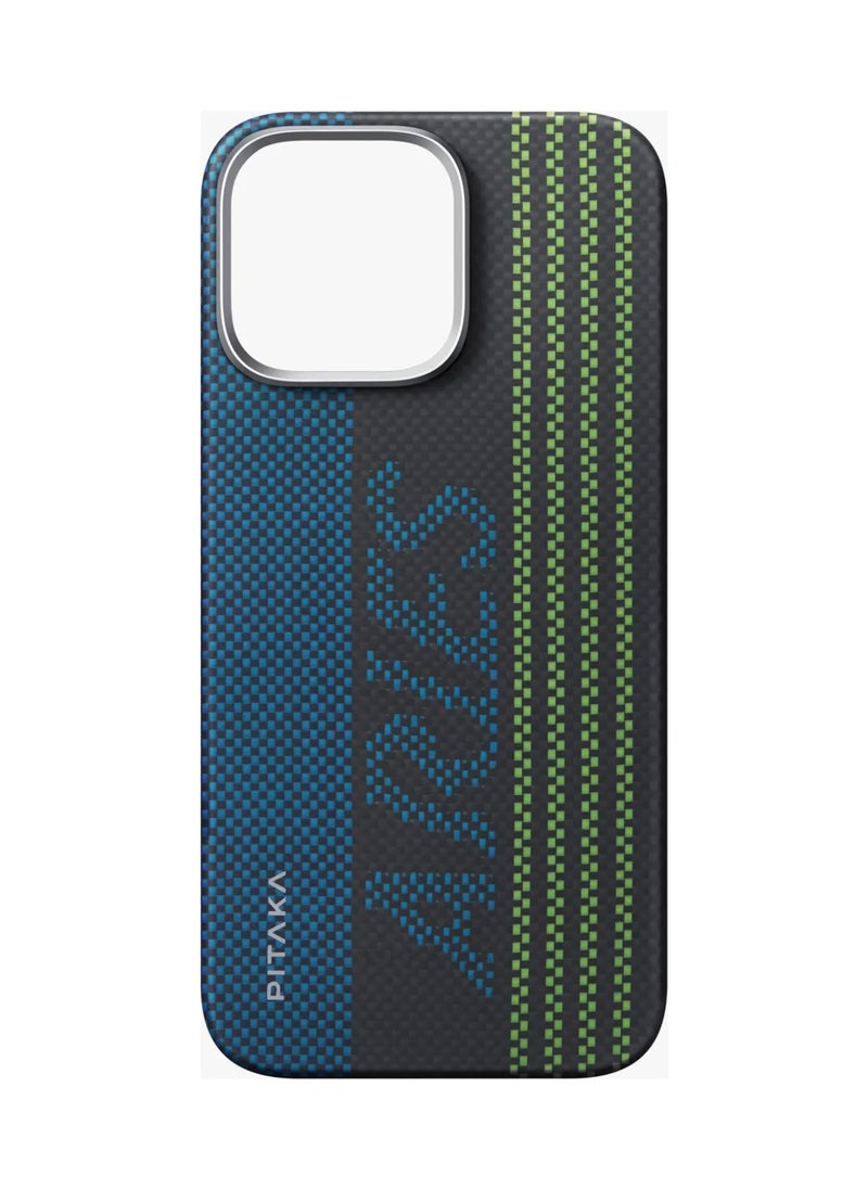PITAKA iPhone 16 Pro Max MagSafe Case Aries Tactile Woven Cover / Wireless Charging-Friendly / Lightweight and Slim Back Cover - Credit card  - Image 3