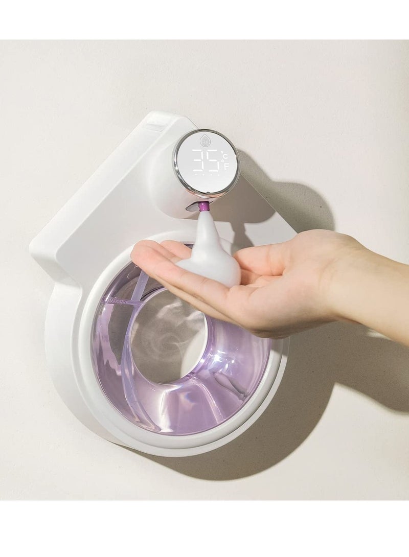 Excefore Automatic Soap Dispenser, Auto Foaming Touchless Hand Soap Dispenser, IPX6 Waterproof Foam Sanitizer Dispenser, Wall Mounted Foam Soap Dispenser, for Bathroom Countertop, 8.7oz/250ML - Image 1