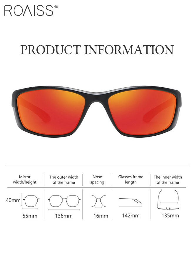 Polarized Sports Sunglasses for Men Women, UV400 Protection Cycling Glasses, Outdoor Dustproof Goggles for Baseball Running Fishing Golf, Black Red - pzsku/ZAFEFB410C8BA1FF9C408Z/45/_/1717127169/caf36961-e0ed-4c32-9032-dc5212822eb6