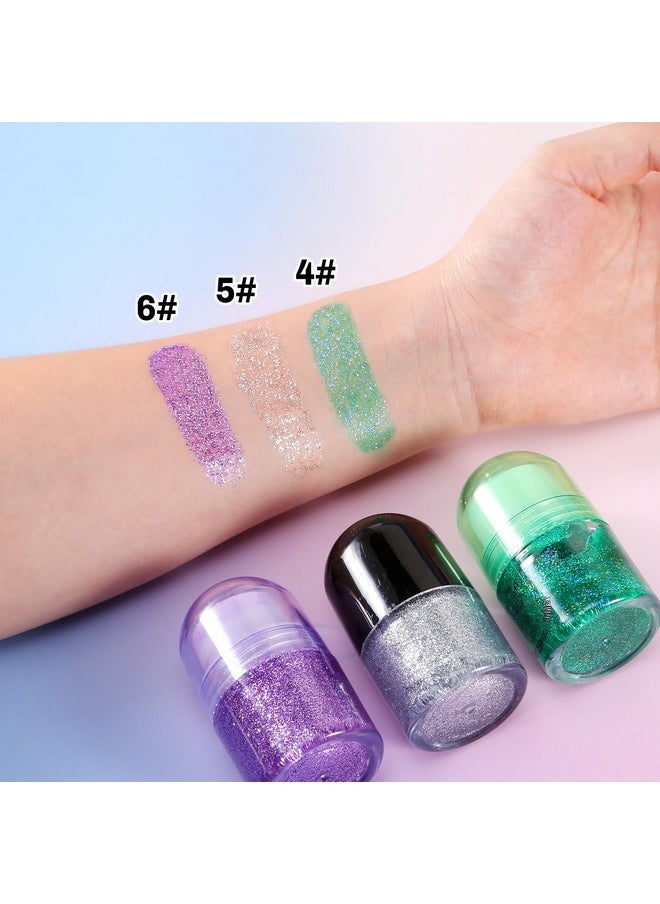 Boobeen Colourful Glitter Eyeshadow Intense Pigmented Glitter Cream For Face&Body Quickdrying Sparkling Eye Cosmetic For Festival And Party  - Image 5