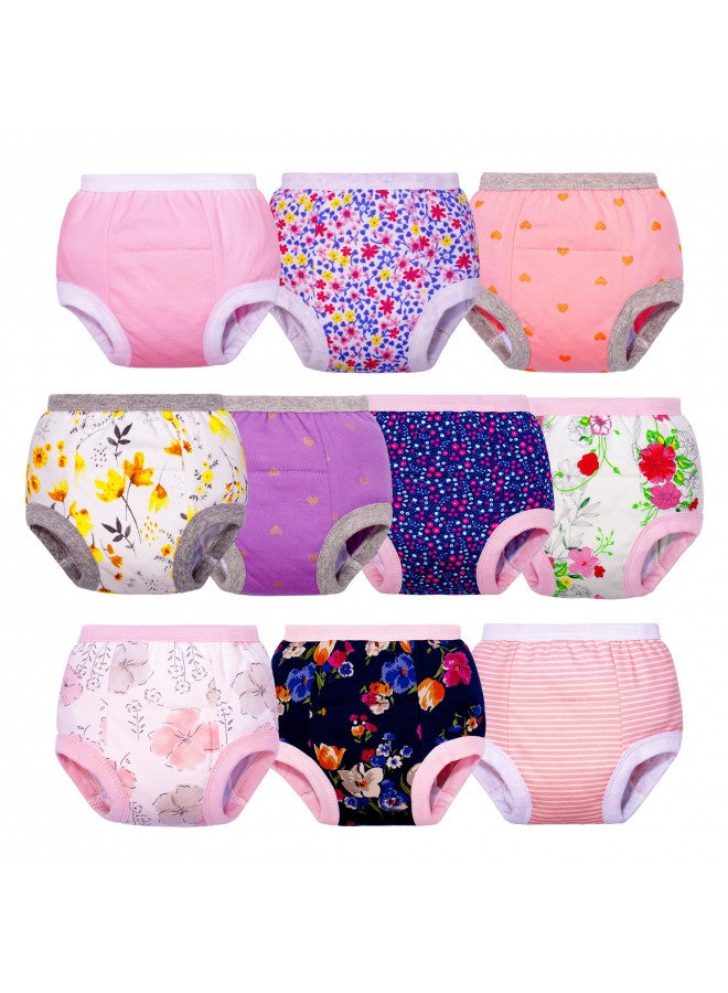 BIG ELEPHANT Baby Girls Training Underwear, Toddler Cotton Potty Training Pants Soft Absorbent, 3T - Image 1