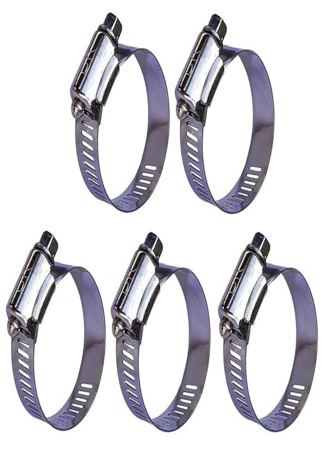 ES EKSAFAR ESEKSAFAR Alloy Stainless steel Hose clamp/Pipe clip Diameter Size adjust (5pc Hose clamp, 2 inch) - Image 1