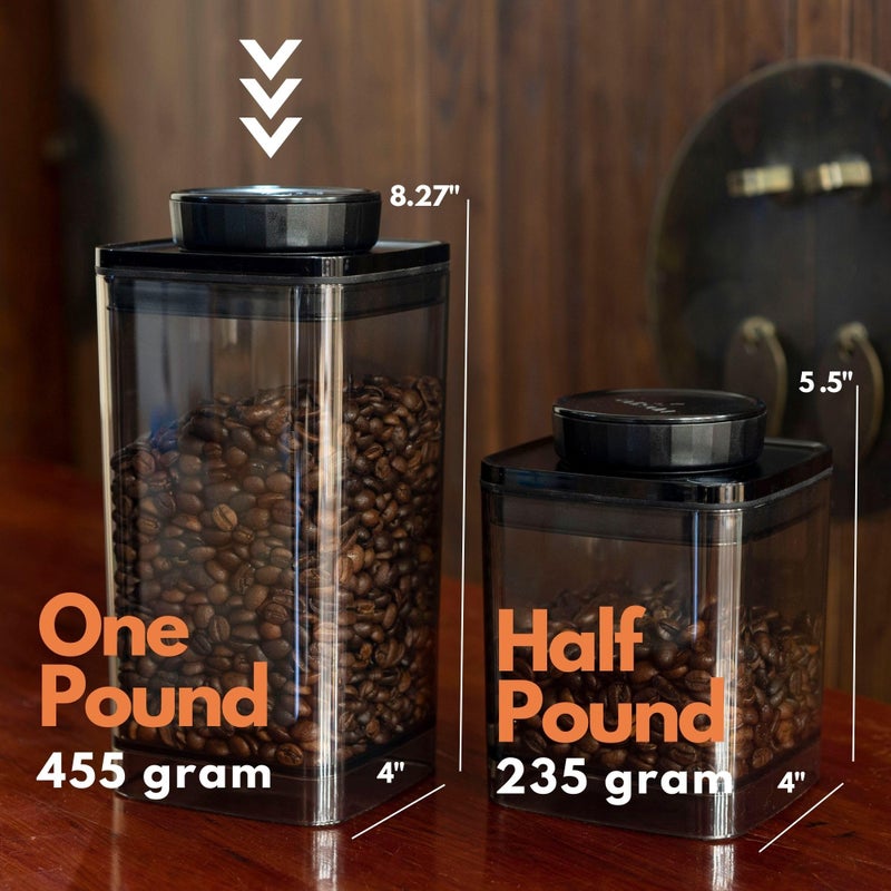 ANKOMN Coffee Vacuum Container, Patented Turn-n-Seal Canister Features the Airtight Vacuum Sealed Rubber and Inner Plate, Holding the Vacuum and Keeping Your Coffee Fresh Longer (One Pound) - Image 5