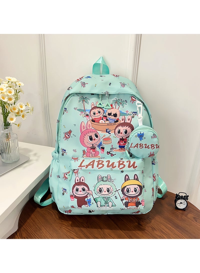لابوبو حقيبة ظهر لابوبو للأطفال لرياض الأطفال والمدارس الثانوية وحقيبة ظهر للطلاب وحقيبة ظهر خفيفة ولطيفة وحقيبة ظهر أنيقة برسوم كرتونية 45*32*14 سم