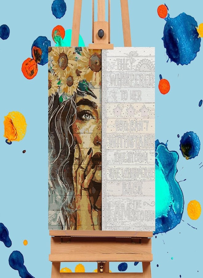 Offito Paint by Numbers Kit for Adults - Inspirational Adult Paint by Number Kits on Canvas for Beginners, DIY Acrylic Oil Number Painting Kits for Home Wall Decor Gift 16"x20" (Without Frame) - Image 4