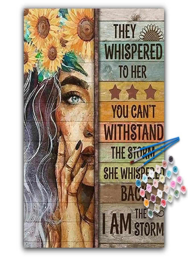 Offito Paint by Numbers Kit for Adults - Inspirational Adult Paint by Number Kits on Canvas for Beginners, DIY Acrylic Oil Number Painting Kits for Home Wall Decor Gift 16"x20" (Without Frame) - Image 1