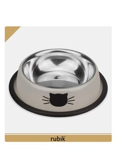 2-Piece Stainless Steel Cat Feeding Bowls Grey 5.9x1.4x4.7centimeter - pzsku/ZAFF0109DAA929EB80C33Z/45/_/1724790518/01b4f39f-0123-4e0d-94c3-119cac98563a