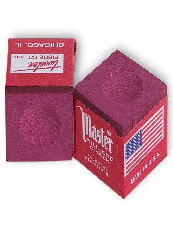 Master Chalk Master Billiard Pool Cue Chalk Premium Quality - 1 Gross - 144 pcs - Made in The USA + 10 pcs of Quality Billiard Pool Table Spots (Burgundy) - Image 2