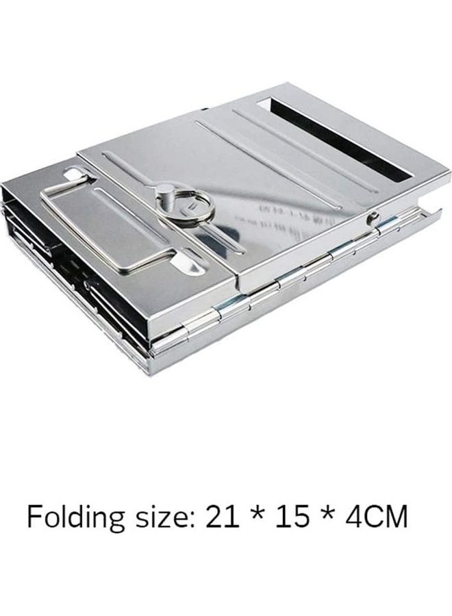 إسكدنيا موقد محمول وقابل للطي مصنوع من الاستانلس ستيل يعمل بحرق الخشب مناسب للأماكن الخارجية والتخييم مع حقيبة 21 x 15 x 15سم - Image 3