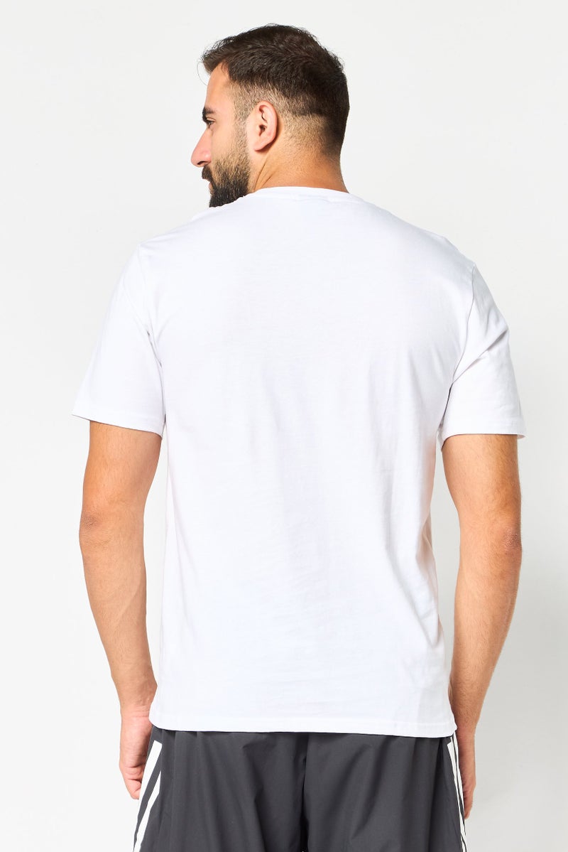 Ellesse Men Sportswear Fit Short Sleeve Outdoor T-Shirt, White - Image 4