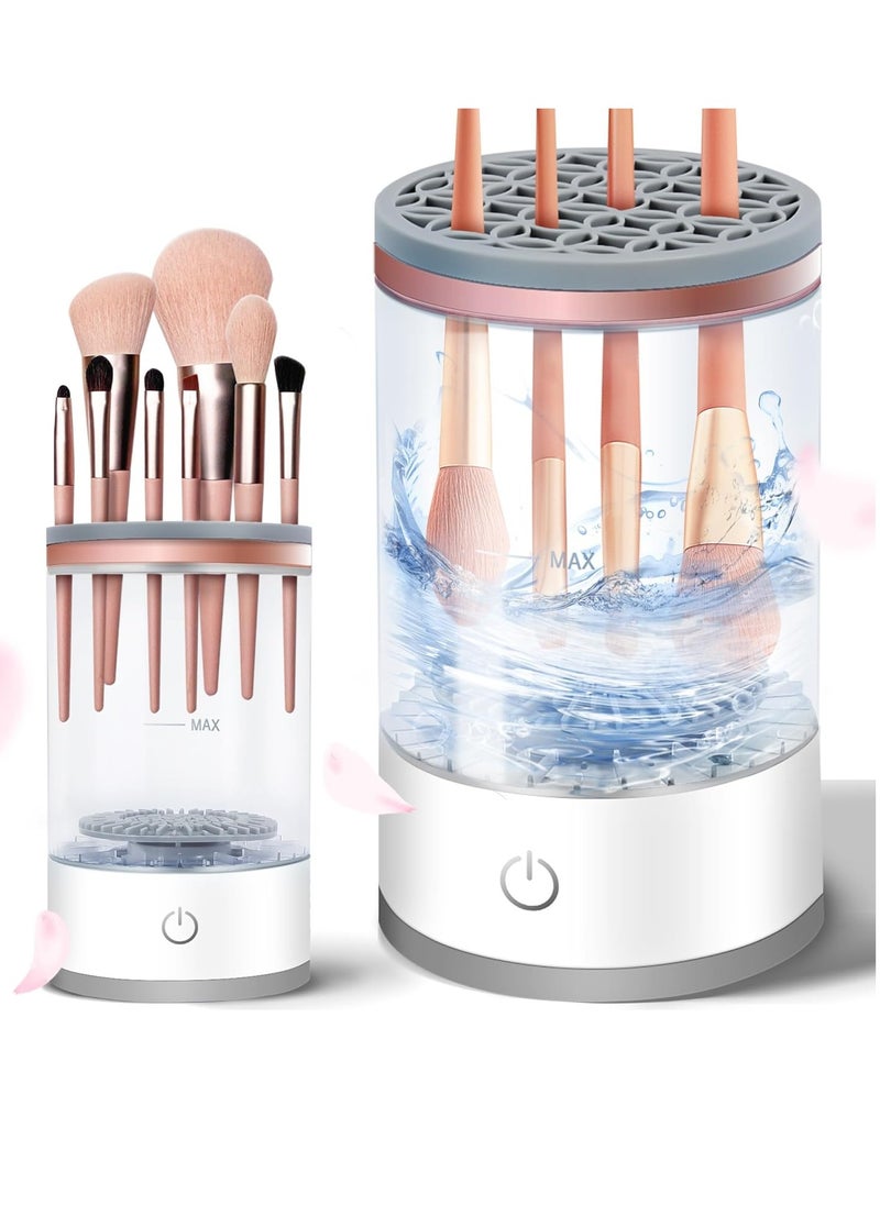 JOGAMS - Electric Makeup Brush Cleaner Machine with Brush Clean Mat Automatic Cosmetic Brush Cleaner for All Size Makeup Brushes Set Gift for Women Wife Friend - Image 1