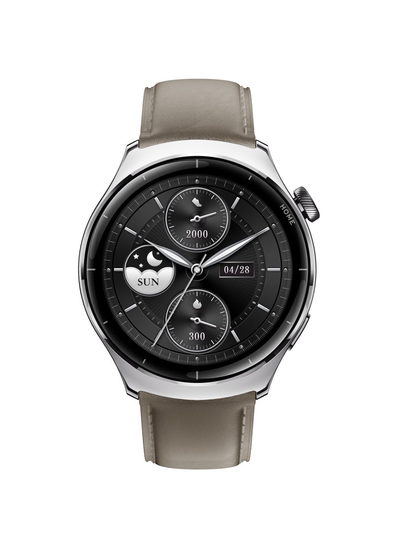 ميبرو Mibro Watch Lite3 Pro - ساعة ذكية بشاشة AMOLED مقاس 1.32 بوصة، مقاومة للماء، تصميم أنيق وأداء عالي - Khaki Gray، سبائك الزنك مع تقنية PA Insert Molding - Image 1