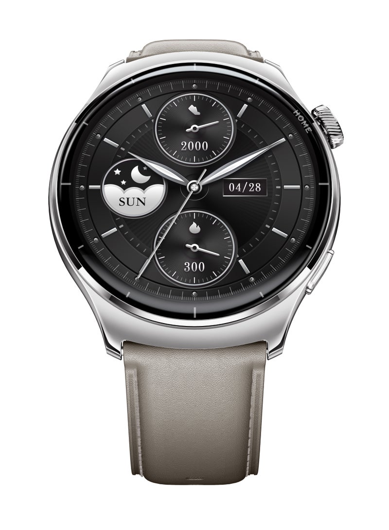 ميبرو Mibro Watch Lite3 Pro - ساعة ذكية بشاشة AMOLED مقاس 1.32 بوصة، مقاومة للماء، تصميم أنيق وأداء عالي - Khaki Gray، سبائك الزنك مع تقنية PA Insert Molding - Image 2