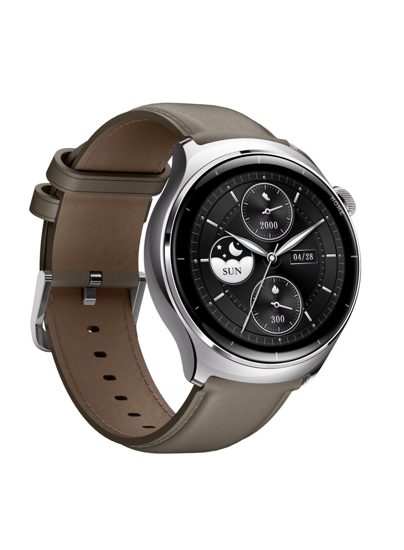 ميبرو Mibro Watch Lite3 Pro - ساعة ذكية بشاشة AMOLED مقاس 1.32 بوصة، مقاومة للماء، تصميم أنيق وأداء عالي - Khaki Gray، سبائك الزنك مع تقنية PA Insert Molding - Image 4