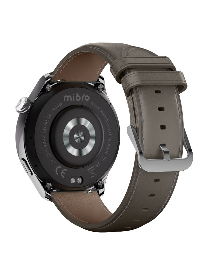 ميبرو Mibro Watch Lite3 Pro - ساعة ذكية بشاشة AMOLED مقاس 1.32 بوصة، مقاومة للماء، تصميم أنيق وأداء عالي - Khaki Gray، سبائك الزنك مع تقنية PA Insert Molding - Image 5