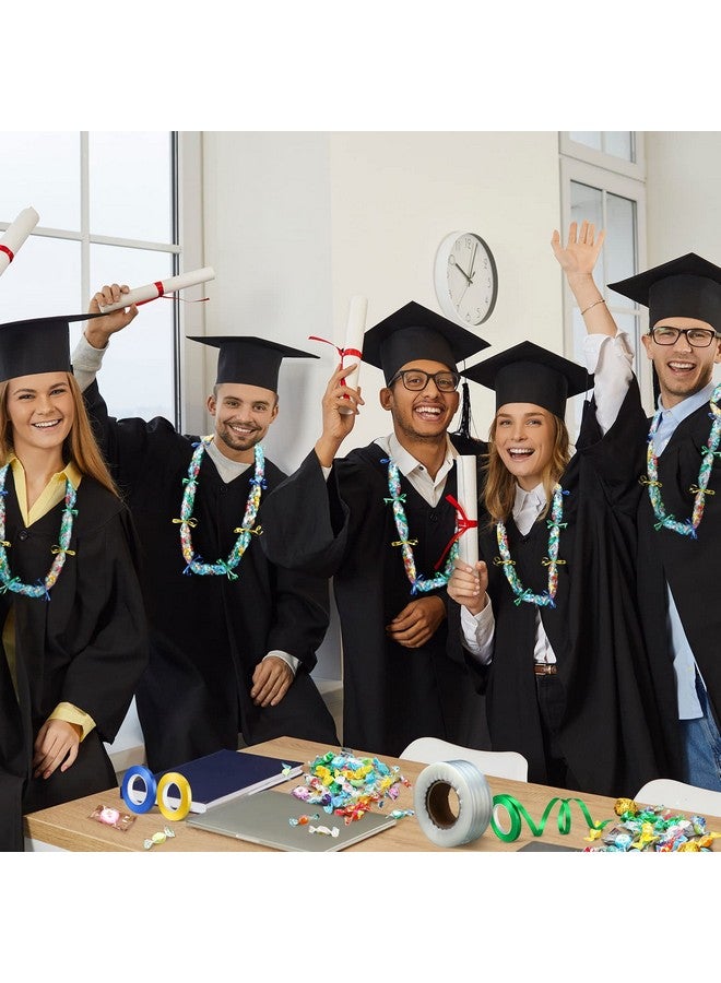 Glenmal Graduation Candy Lei Making Kit Plastic Lei Bags for Party Include 2 Inch x 110 yd Poly Tubing 3 Rolls Ribbon Graduation Bags Crafts for Party Supplies - Image 4