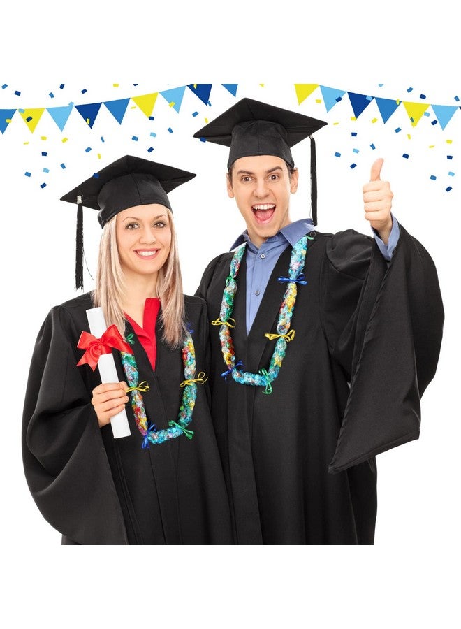 Glenmal Graduation Candy Lei Making Kit Plastic Lei Bags for Party Include 2 Inch x 110 yd Poly Tubing 3 Rolls Ribbon Graduation Bags Crafts for Party Supplies - Image 2