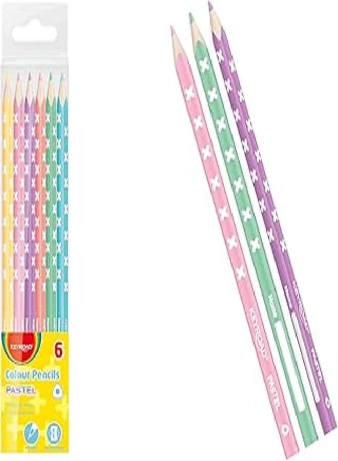 Keyroad 6 pastel colour pencils kr971871 (1 piece)