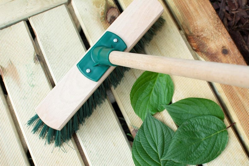 YORK Wooden Wide Broom with Hard & Durable bristles- Multipurpose Cleaning Brush with Long Handle-Effective for Bathroom, Outdoor Floor Cleaning-Wet and Dry (30 CM) - Image 5