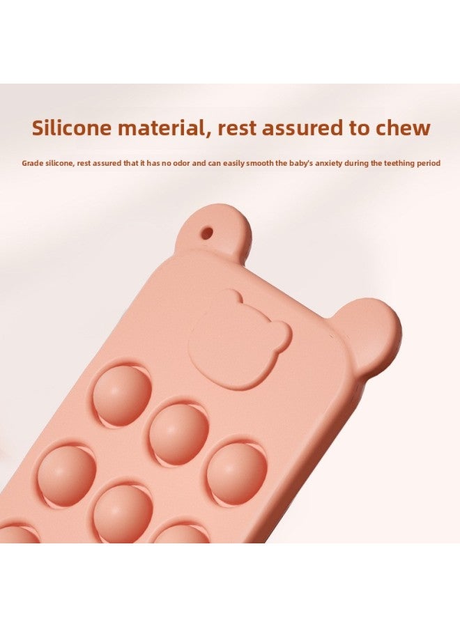 Baby Teething Toy Phone Shape Silicone Chewy Tooth Gel Anti-Eating Hand Training Grip Strengthener Intelligent Toys For Infants-Color:Lilac OPP Bag - Image 4