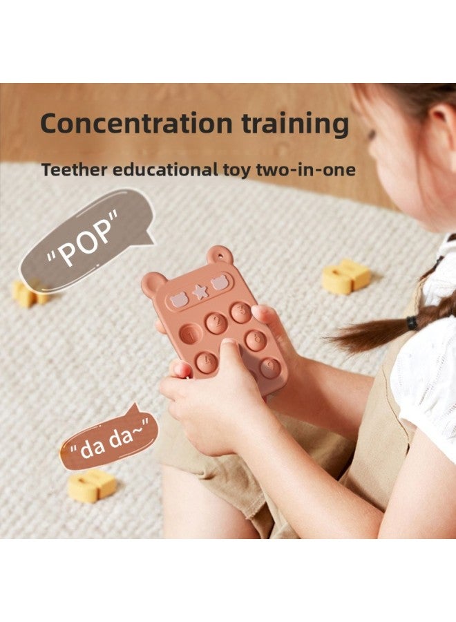 Baby Teething Toy Phone Shape Silicone Chewy Tooth Gel Anti-Eating Hand Training Grip Strengthener Intelligent Toys For Infants-Color:Lilac OPP Bag - Image 2