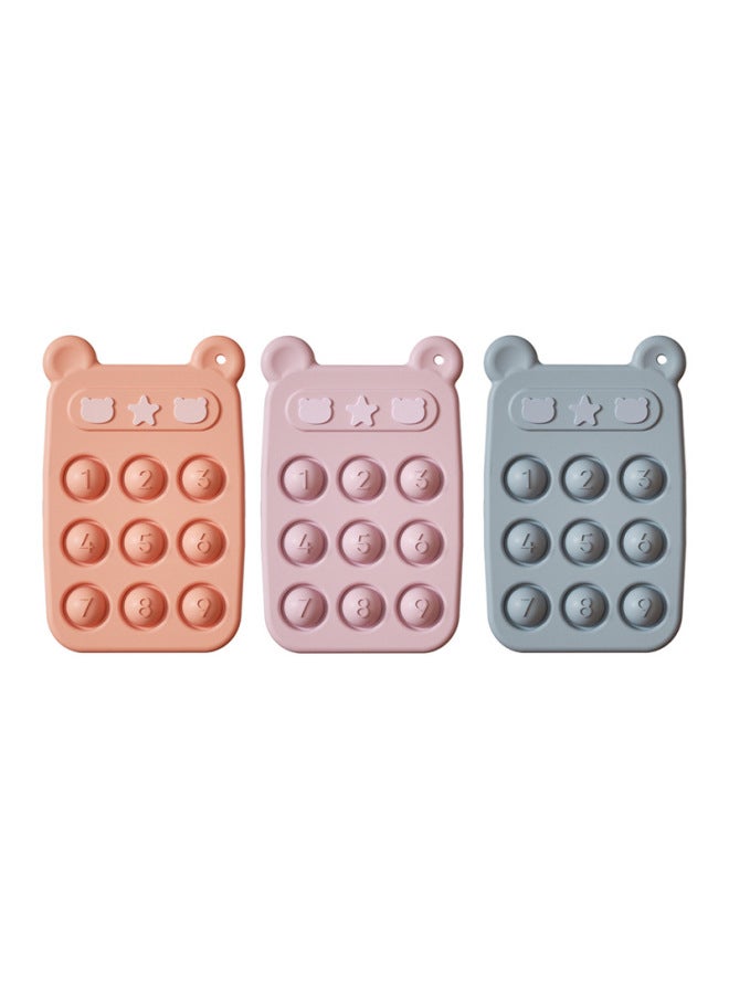 Baby Teething Toy Phone Shape Silicone Chewy Tooth Gel Anti-Eating Hand Training Grip Strengthener Intelligent Toys For Infants-Color:Lilac OPP Bag - Image 5