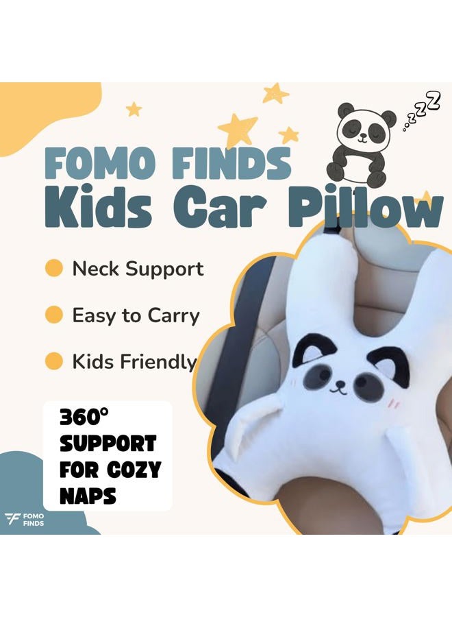 FOMO Finds وسائد سيارات للأطفال للنوم مع مقابض (بيضاء) - Image 3