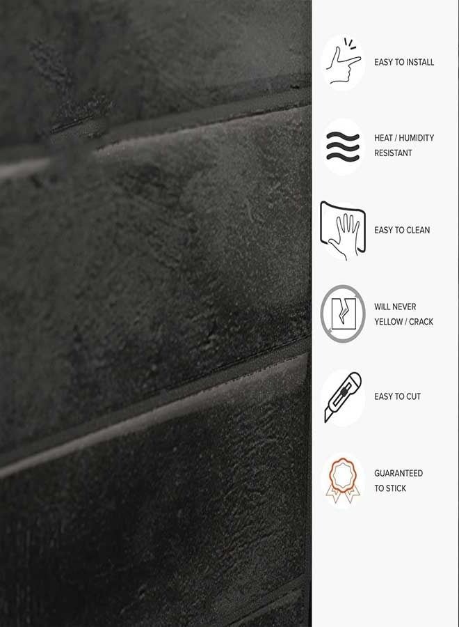 رَوَائِد بلاط خلفية للمطبخ قابل للتقشير واللصق، 5 صفائح ثلاثية الأبعاد ذاتية اللصق، بلاط لاصق للجدران في المطبخ والحمام، مقاس 23 × 29 سم - Image 2