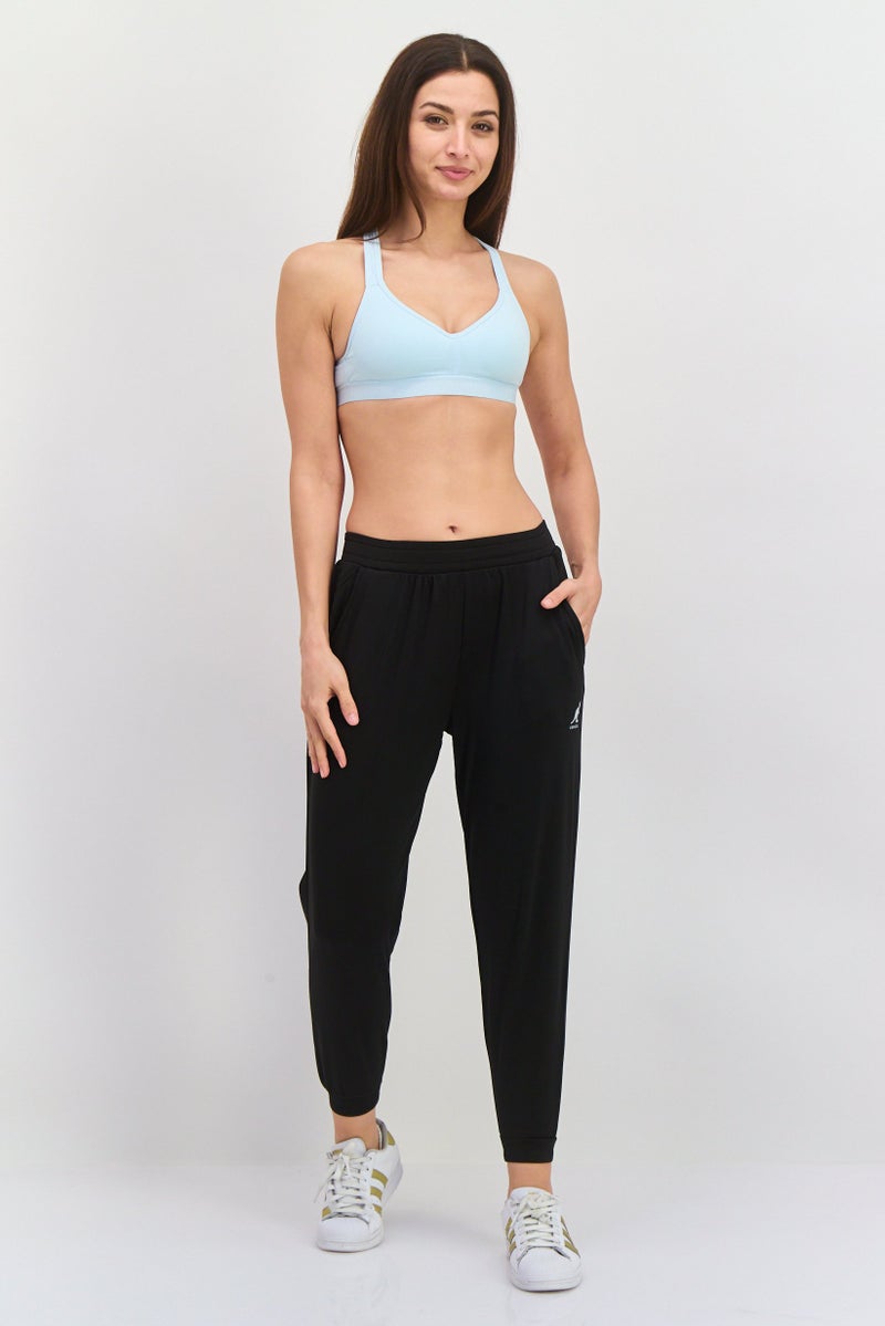 KANGOL Women Regular Fit Solid Jogger Pants, Black  - Image 4