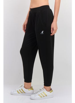KANGOL Women Regular Fit Solid Jogger Pants, Black  - Image 2