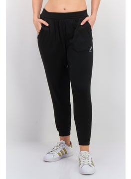 KANGOL Women Regular Fit Solid Jogger Pants, Black  - Image 1