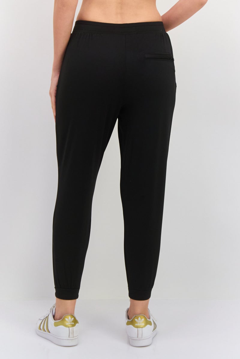 KANGOL Women Regular Fit Solid Jogger Pants, Black  - Image 3