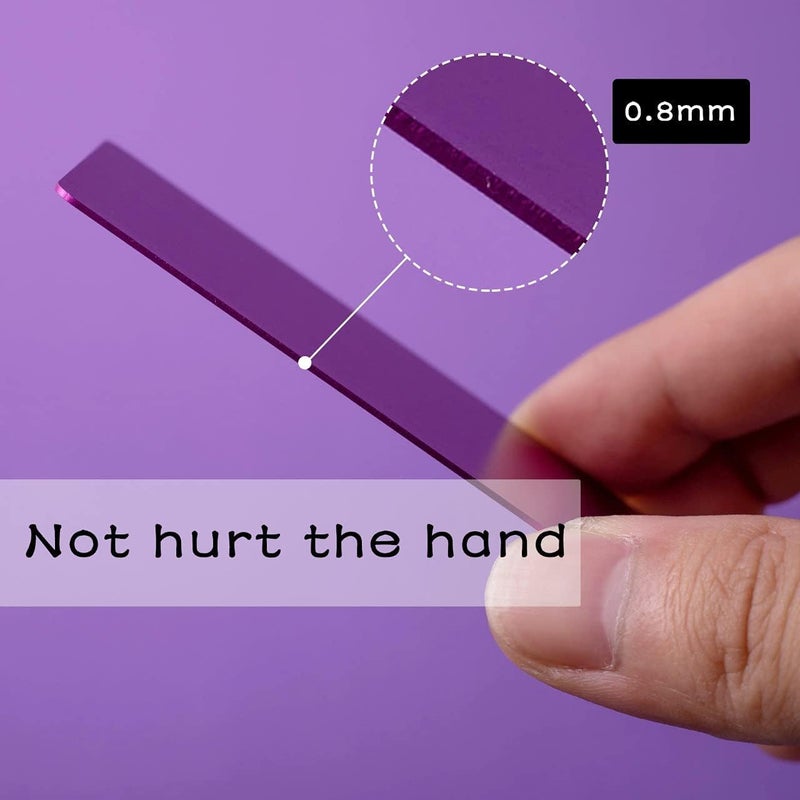 OESDLTD Thick Purple Aluminum Metal Business Cards Anodized Aluminum 86 X 54 X 0.8mm 15 pcs Include Protector Sleeves(Frosted) - Image 3