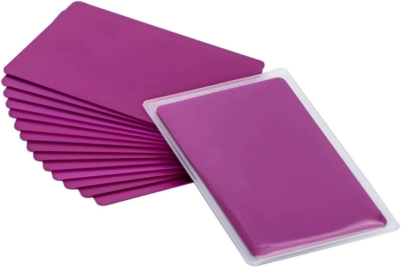 OESDLTD Thick Purple Aluminum Metal Business Cards Anodized Aluminum 86 X 54 X 0.8mm 15 pcs Include Protector Sleeves(Frosted) - Image 1