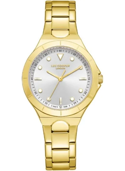 Lee Cooper LEE COOPER Women's 2035 Movement Watch, Analog Display and Metal Strap - LC07999.130, Silver