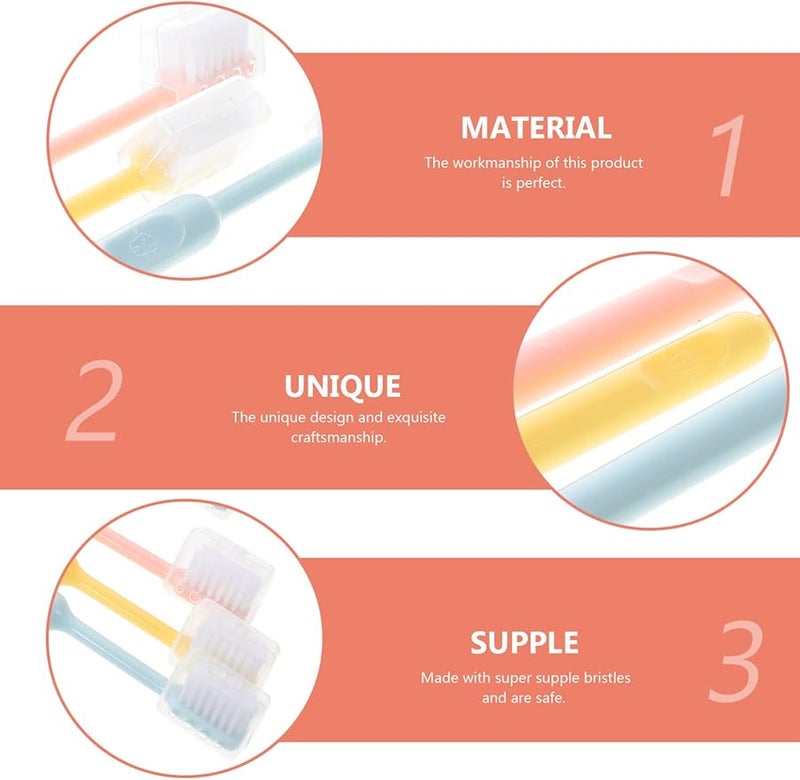 6 قطع أغطية واقية لفرشاة أسنان الكبار فائقة النعومة للعناية بالفم أثناء السفر - Image 5