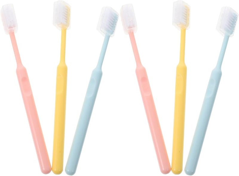 6 قطع أغطية واقية لفرشاة أسنان الكبار فائقة النعومة للعناية بالفم أثناء السفر - Image 2