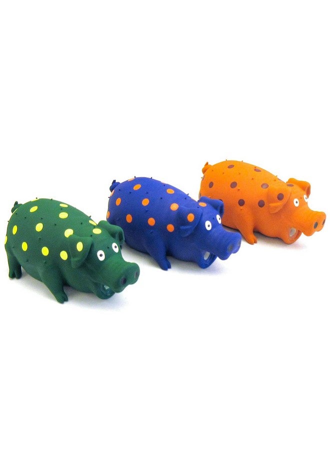 مالتي بيت ألعاب كلاب من اللاتكس على شكل خنازير منقطة من مولتيبيت (عبوة من 3 قطع) - Image 2