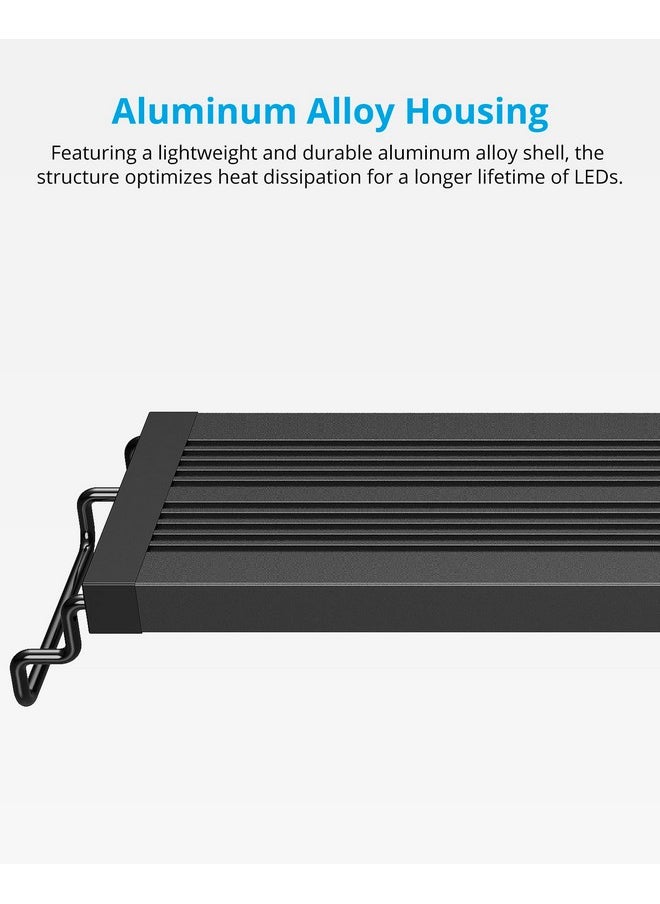 Skyled Plus Aquarium Plant Light, Freshwater Fish Tank Light With Ramp Up And Dim Down, Spectrum Adjustable And Lighting Schedule Programmable With Controller, 1824 Inches, 18 Watts