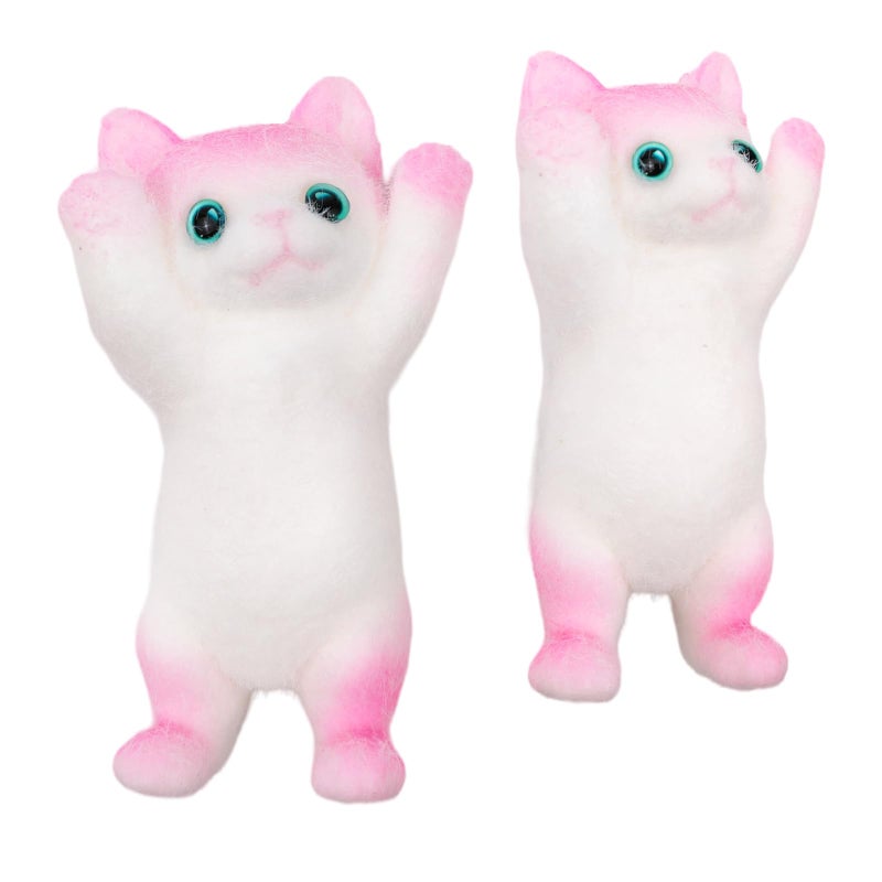 QOUXZ Hand Painted Cat Squishy Toysï¼ŒCute Ultra Soft Kitty Squeeze Fidget Toys for Stress Relief ,Kawaii Squishies Sticky Animal Toys for Adults Kids,Decompression Sensory Balls Toys for Autism - Image 1