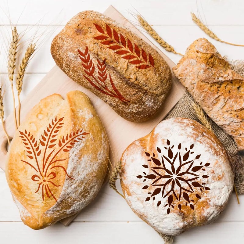 MYJMN Bread Stencils for Sourdough Artisan Baking Template for Cake, Pie, or Cookie Decorating (bread30) - Image 4