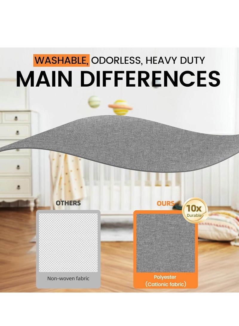 Flushrenic Foldable Drawer Organiser set for Clothes,3 Pack Sock Underwear Organizer Dividers, 64 Cell Drawer Fabric Foldable Cabinet Closet Storage Boxes for Storing Socks, Underwear, Ties (16+24+24 Cell, Gray) - Image 4