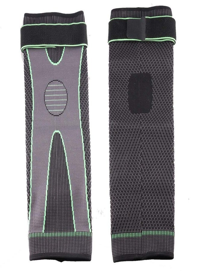 Mumian Full Leg Sleeves Long Compression Leg Sleeve Knee Sleeves Protect Leg, Reduce Varicose Veins and Swelling of Legs(Pair) (Green(with Strap)-1 Pair, Large) - Image 4